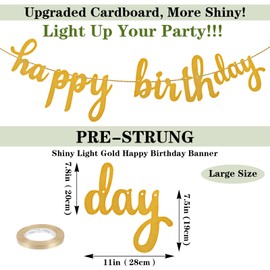 Paper Tassel Garland for Sage Green Birthday Party Decorations, Gold Happy Birthday Banner, Gold, Cream, Green Tassel Banner for Women Men Boys Girls Party Decorations