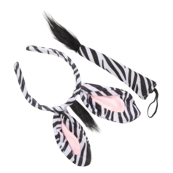 Zebra Ears Headband with Tail Zebra Costume Set Animal Ears