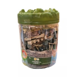 Sunny Days Plastic Military Army Men Soldiers Fun Bucket 41 Pieces For Ages 3+ - NEW Sealed