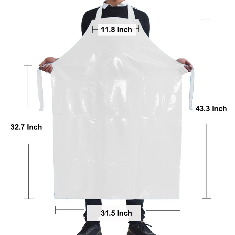 ELEBOX Waterproof Oil Proof Bib Apron Utility Apron Chemical Resistant