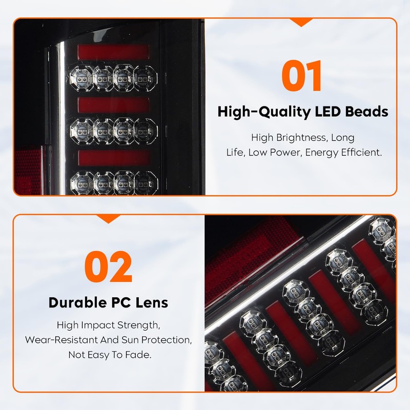 Tresound Tail Light + Third Brake Light Fit for Dodge