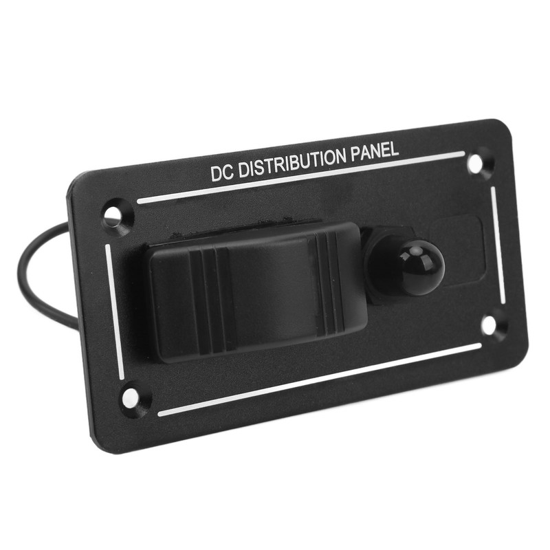 Toggle Switch Panel 12‑24V On Off Aluminum Red LED Indicator