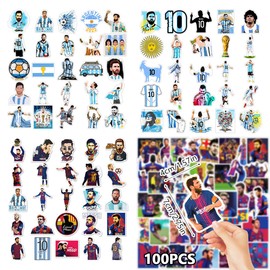 ZOOMPIL Football Stickers, Waterproof Football Stickers, Football Star Stickers, Football Stickers for Water Bottles, Tumblers, Luggage Scrapbook, Pack of 100