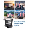 JOYTUTUS Dual Hitch Flag Pole Holder for Standard 2 Inch