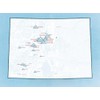 Colorado Ski Resorts Map 18x24 Poster (White & Light Blue)