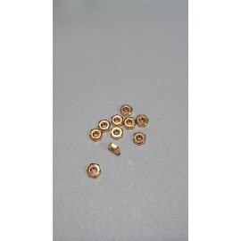 Unbranded Gold plated Brass 6-32 x 5/16 c/f  Hex nut  NOS.. lot of 10