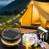40FT Solar Camping String Lights, Rechargeable String Lights with 8