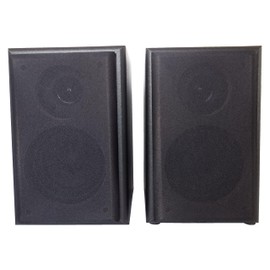 2-Way Passive Bookshelf Speakers for Home Theater Surround Sound, Home Desktop Stereo Speakers for Record Player/Computer/TV, Black, One Pair Wall Mountable, Needs Amplifier or Receiver to Operate