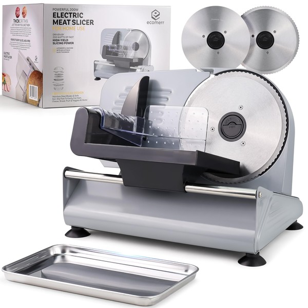 Meat Slicer, 200W Powerful Electric Food Slicer-Deli Meat Slicer Machine