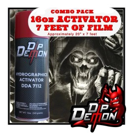 Dip Ape 16oz hydrographic film / activator You're Next Skulls hydro dip dipping wizard