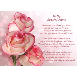 Verse Poem Landscape Greeting Card (Special Mum, from Daughter)