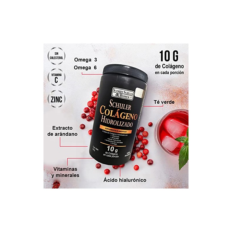 SCHULER Schuler Colágeno Hidrolizado Sabor Arándano De 500g Suplemento Para