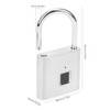 Smart Fingerprint Padlock USB Rechargeable Security LED Lock for Backpack