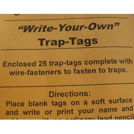 25 Write Your Own Trap Tags Zinc Tag Trapping Garden Plants Trees Trot Lines