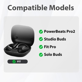 Adhiper Foam Replacement Ear Tips for Powerbeats Pro 2 Wireless Earbuds, 3 Pairs Eartips Memory Foam Earbuds Tips for Beats Powerbeats Pro2 (PB PRO 2), S/M/L - Black