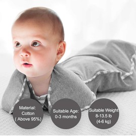 NARUTOO Baby Swaddle Sack, Multi-Color Newborn Boy or Girl Adjustable Sleep Sack Breathable Soft Premium Cotton Suit for Kids Aged 0-3 Months (Grey)