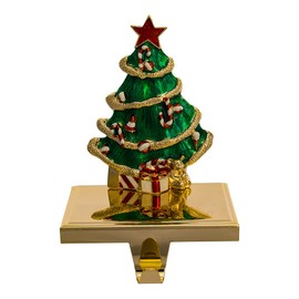 Kurt Adler Zinc Christmas Tree Stocking Holder Decor