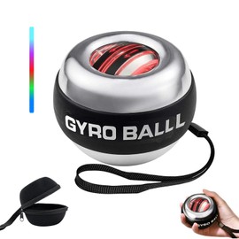 IPJIB Challenging Torque Ball-Metal Gyro Ball Wrist Exerciser, Wrist and Hand Exerciser with Metal Shell, Auto-Start Gyroscope for Strengthening Arms, Fingers & Wrist, 5-Level Color-Shifting