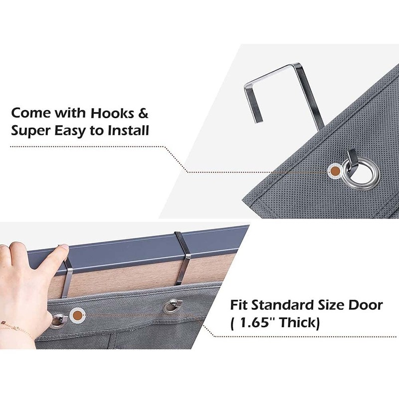 ANIZER Over The Door Hanging Shoe Rack Organizer with 6