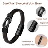 MOOGEEN Anniversary Birthday Gifts for Him Boyfriend Braided Leather Bracelet