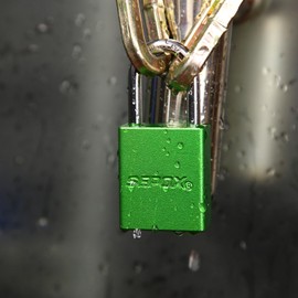 SEPOX® Ultra Rust-Resistant Weatherproof Padlocks, Green Aluminum Set of 4 Padlocks with 8 Same Keys, High Security for Outdoor & Industrial Like Lock-Out, Gates, Storage, Lockers, Fences
