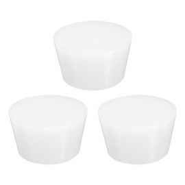 uxcell 1 Pcs White Silicone Solid Rubber Stoppers, Tapered Plugs Lab Seal Tube Stopper Plugs for Drainpipe Sinks Industry and Laboratories, 55mm to 68mm Dia