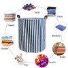 RoyBoder Laundry Hamper Thickened Cotton Waterproof Laundry Basket Leather Handle