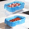 60pcs Disposable Meat Lug Liners,Plastic Liners, 21" x 22" (Blue)