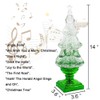 Eldnacele Musical 14" Light-up Christmas Tree Snow Globe Water Glittering