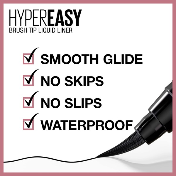 MAYBELLINE Maybelline Hyper Easy Liquid Pen No-Skip Eyeliner, Satin Finish,