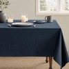 MIULEE Navy Linen Cotton Table Cloth Rectangle Tablecloth Waterproof Spillproof