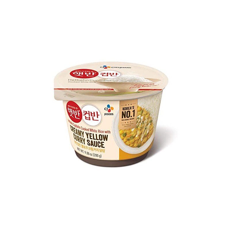 CJ Foods Korean CJ Hetbahn Cupbahn Microwavable Cooked Rice with