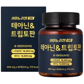 AminoRegen Core Theanine & Tryptophan Stress Relief Nutrient, 6 boxes, 60 tablets / 아미노리젠 코어 테아닌&트립토판 스트레스 완화 영양제, 6박스, 60정
