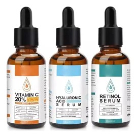 Serums Vitamina C + Retinol + Ácido Hialurónico | Kit 6p