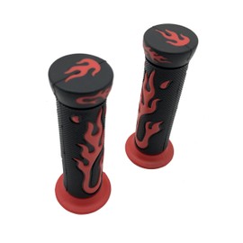 HTTMT XH4067-RED-22 ATV Watercrafts Flame Gel Style Grips Red Quad (7/8 Inches Both Side)