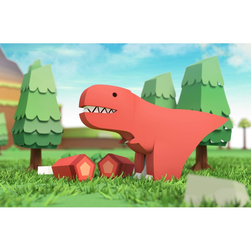HALFTOYS: My Cute and Crafty Pet Dinosaur, T-Rex (Craft, Magnet,