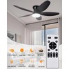 AYSEMO 36" Low Profile Ceiling Fan with Lights & Remote,
