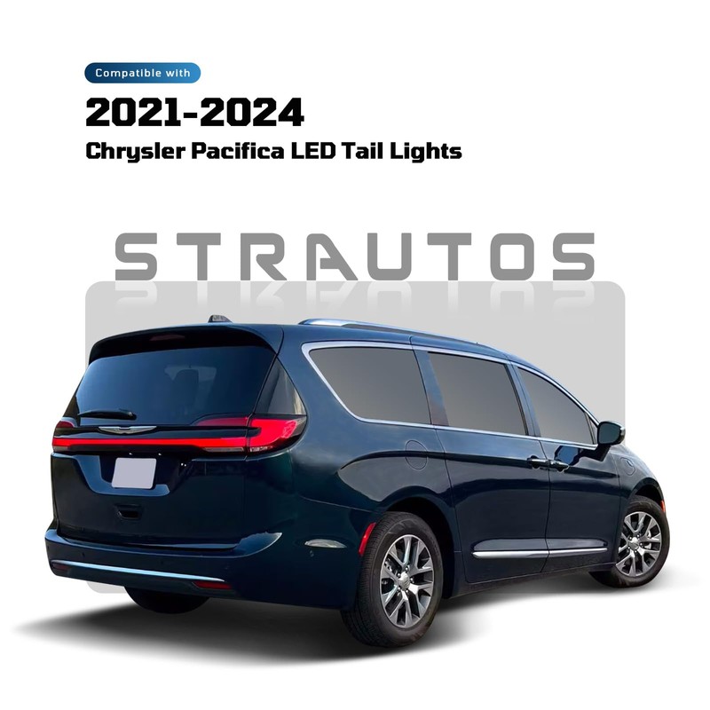 STRAUTOS LED Tail Lights Compatible with 2021-2024 Chrysler Pacifica