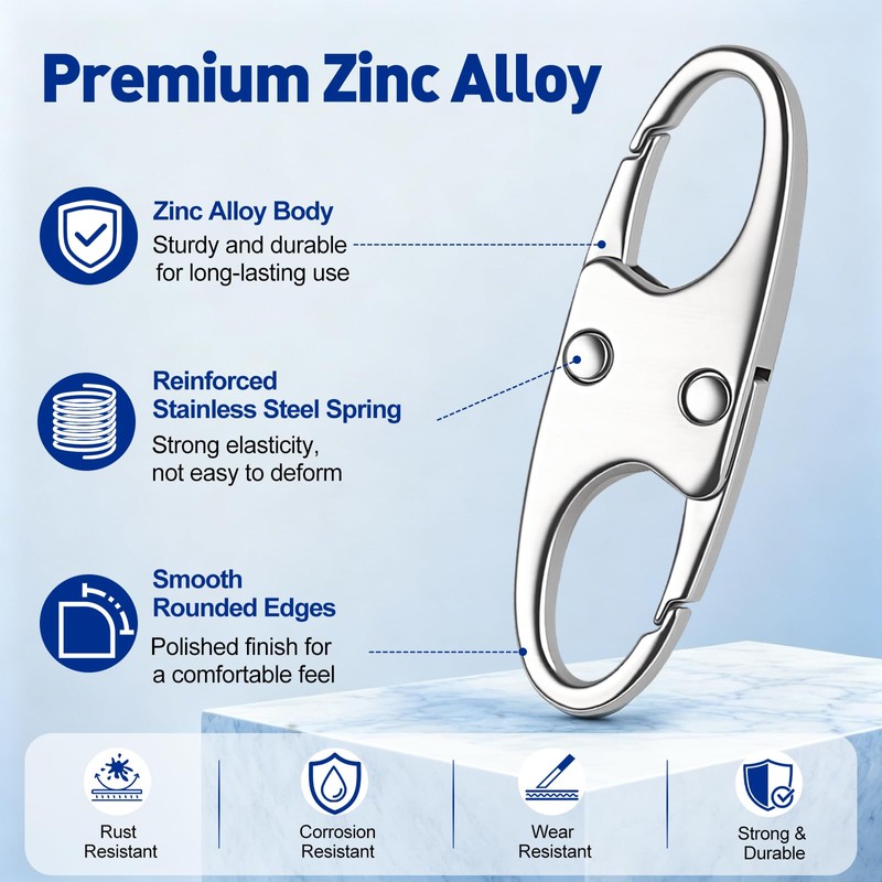 AgePlace 6 Pack Zipper Clips Anti Theft, Double Opening Zipper