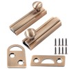 Coufce 2pcs 2 Inch Solid Brass Slide Bolt, Rose Gold