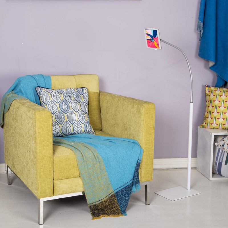 Creatop Tablet Floor Stand with Flexible Gooseneck and Stable Aluminum