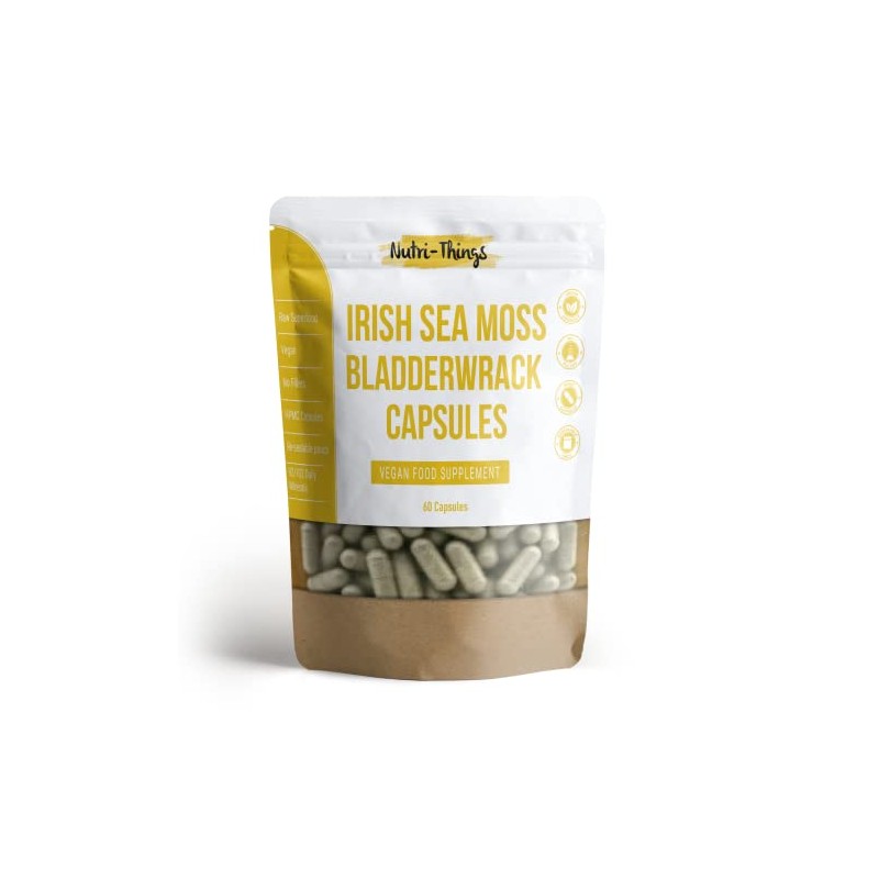 Irish Sea Moss Capsules | Seamoss Herbal Supplements with Bladderwrack