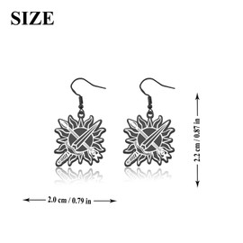 OKEYCH Fantasy Romance Book Inspired Gift FBAA Design Earrings Book Fan Jewelry Bookish Cosplay Merch (FBAA Design E C)