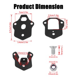 KKZOL Kickstand Enlarger Pad Replacement for Royal Enfield Himalayan 411 2020 2021 2022 2023 Side Stand Extension Foot Extender Support(Black)