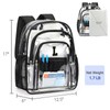 ZORFIN Clear Backpack for School: Large Clear Bookbag - Heavy