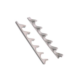 KOMORAX 4 pcs 6 Position Nylon White Adjustment Brackets for Patio Outdoor Lawn Yard Furniture or Chaise Lounges, Replacement, Back Support, Back-Height Multi Position Adjuster 10 5/8" L x 5/8" W