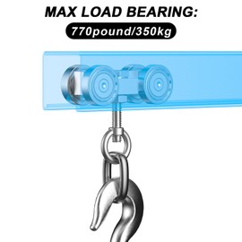 EASGIU 4 Wheel Trolley Assembly Roller Trolley - Silent M10 Bolt and Nuts - Use with 1-5/8" Wide Wide and All 1-5/8" Unistrut Strut Channel (2 Set)