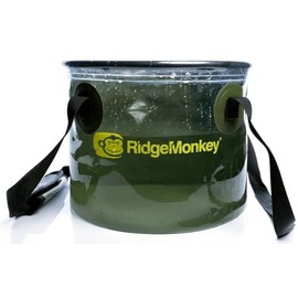RidgeMonkey Foldable Fishing Bucket for Carp Fishing 10L Perspective Collapsible Bucket