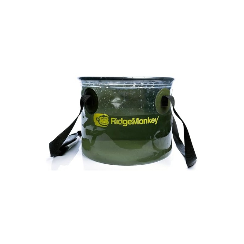 RidgeMonkey Foldable Fishing Bucket for Carp Fishing 10L Perspective Collapsible