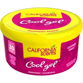 California Scents - Aromatizante para Auto en Gel, Cool Gel, Coronado Cherry, Hasta 30 Días, 70 g